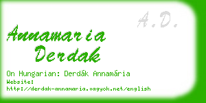 annamaria derdak business card