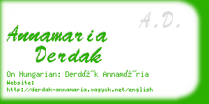 annamaria derdak business card
